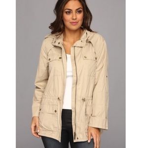 Micheal Kors Twill Cinch Waist Anorak